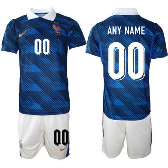 Mens France Custom Any Name And Number National Team FIFA x World Cup 2026 Home On Field Jersey
