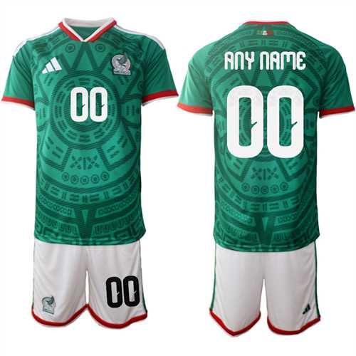 Mens Mexico Custom Any Name And Number National Team FIFA x World Cup 2026 Home Green On Field Jersey