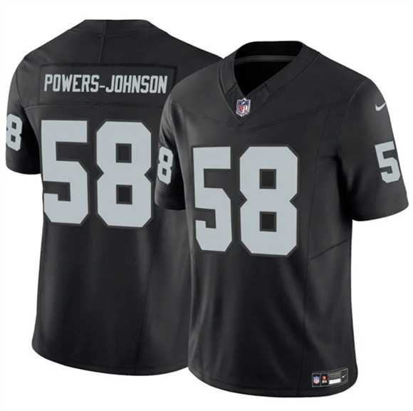 Mens Las Vegas Raiders #58 Jackson Powers-Johnson Black 2025 F.U.S.E. Vapor Untouchable Limited Stitched Jersey Dzhi