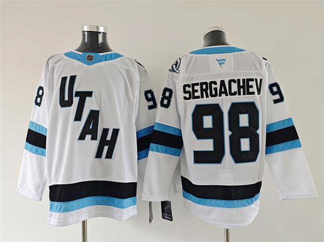 Mens Utah Mammoth #98 Mikhail Sergachev White 2025 Stitched Jersey