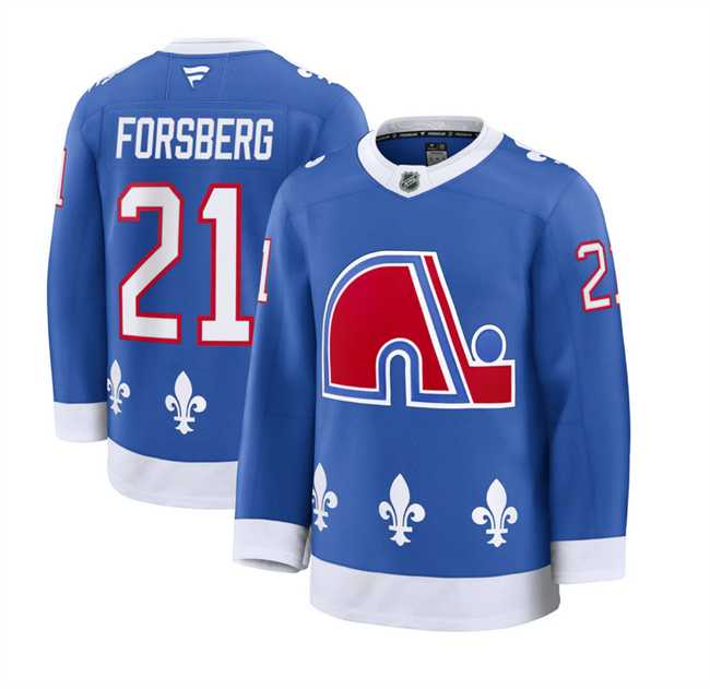 Mens Colorado Avalanche #21 Peter Forsberg Blue 2025 Alternate Stitched Jersey Dzhi