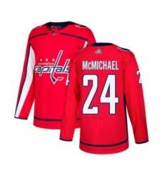 Mens Washington Capitals #24 Connor McMichael Red Home Hockey Jersey Dzhi
