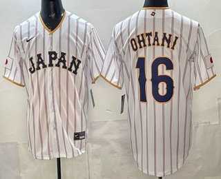 Mens Japan #16 Shohei Ohtani White 2026 World Baseball Classic Cool Base Jersey
