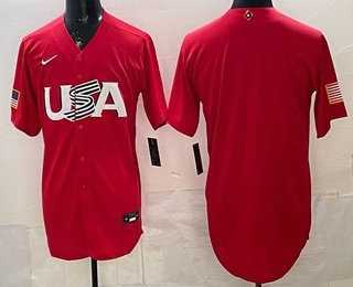 Mens USA Blank Red 2026 World Baseball Classic Cool Base Jersey