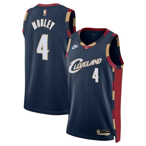 Mens Cleveland Cavaliers #4 Evan Mobley Navy 2025 Classic Edition Stitched Jersey Dzhi