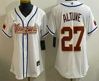 Womens Venezuela #27 Jose Altuve White 2026 World Baseball Classic Cool Base Jersey->2026 world baseball classic->MLB Jersey