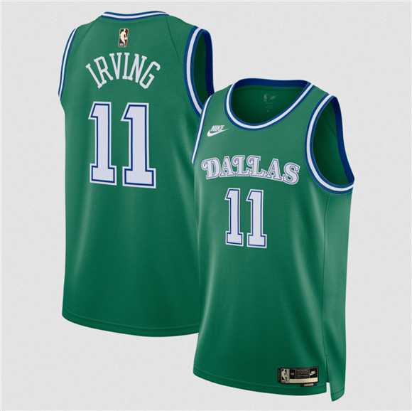 Mens Dallas Mavericks #11 Kyrie Irving Green 2025 Classic Edition Stitched Jersey Dzhi