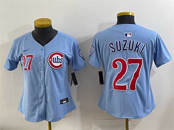Youth Chicago Cubs #27 Seiya Suzuki Blue 2024-25 2nd Alternate Limited Stitched Baseball Jersey