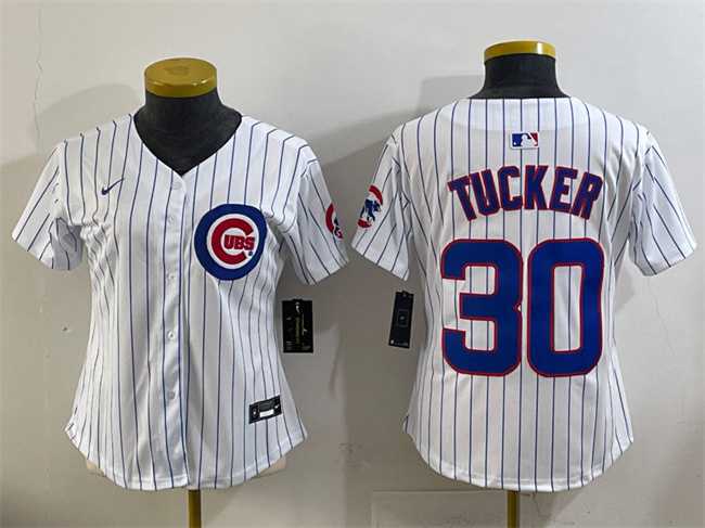 Youth Chicago Cubs #30 Kyle Tucker White Home Limited Stitched Baseball Jersey