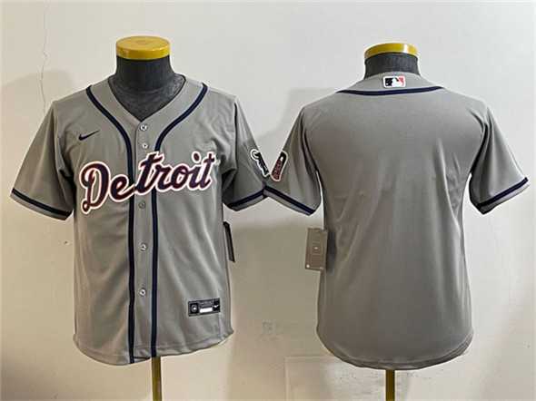 Youth Detroit Tigers Blank Gray Cool Base Stitched Baseball Jersey