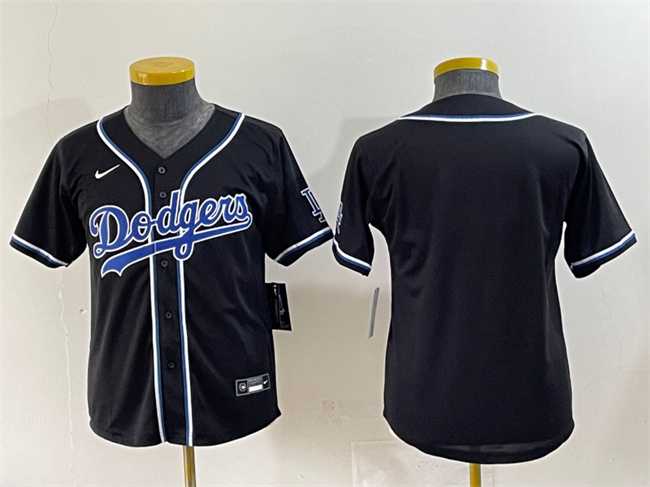 Youth Los Angeles Dodgers Blank Black Stitched Baseball Jersey