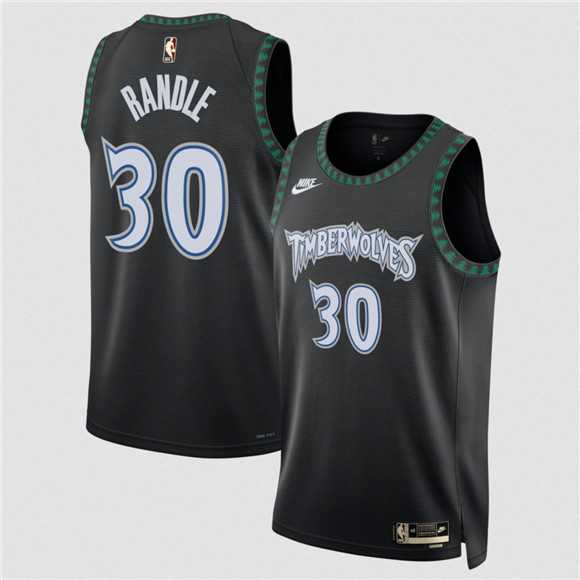 Mens Minnesota Timberwolves #30 Julius Randle Black 2025 Classic Edition Stitched Jersey Dzhi
