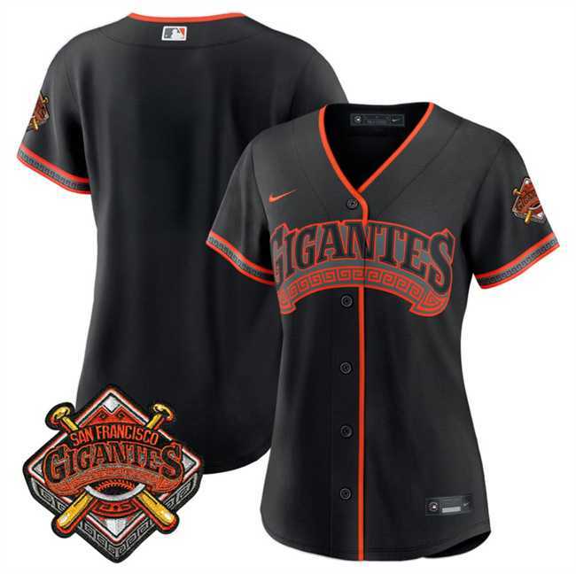 Womens San Francisco Giants Blank Black 2026 Alternate Stadium Stitched Jersey Dzhi