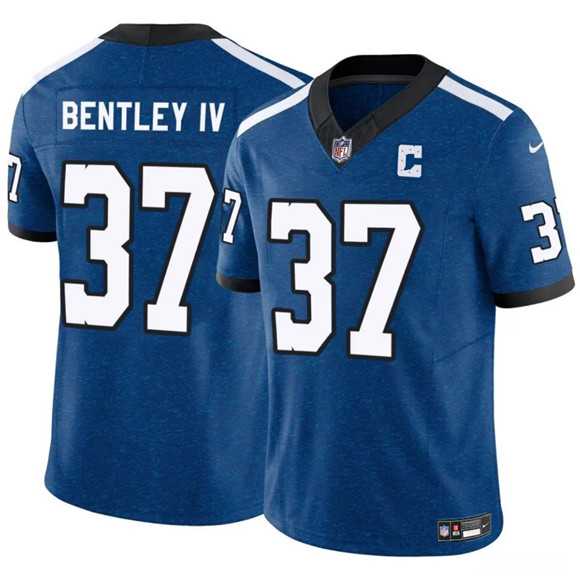 Mens Indianapolis Colts #37 Ulysses Bentley IV Blue 2025 F.U.S.E. Throwback Vapor Limited Stitched Jersey Dzhi