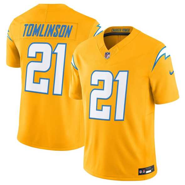 Mens Los Angeles Chargers #21 LaDainian Tomlinson Gold 2025 F.U.S.E. Alternate Vapor Limited Stitched Jersey
