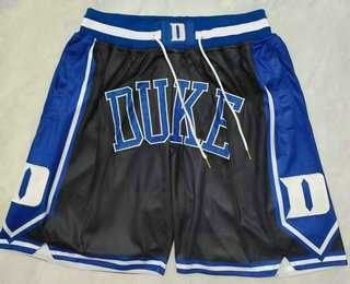 Mens Duke Blue Devils Black Just Don Shorts