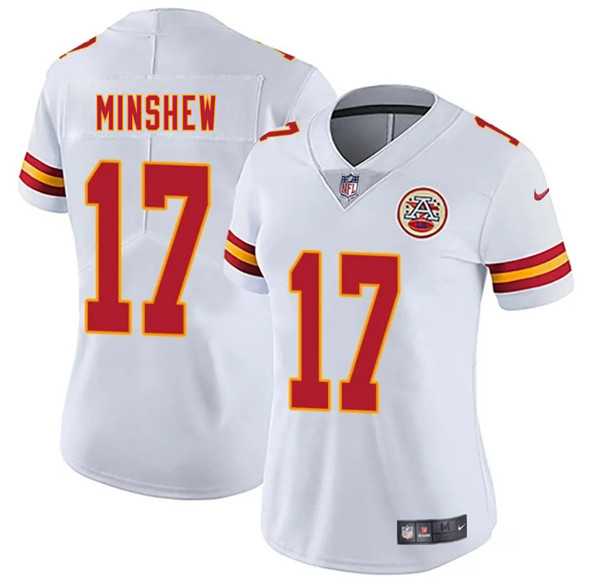Womens Kansas City Chiefs #17 Gardner Minshew White 2025 Vapor Untouchable Limited Stitched Jersey(Run Small) Dzhi