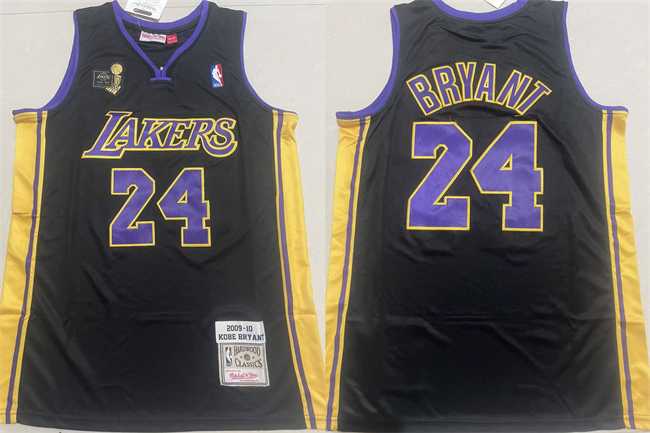 Mens Los Angeles Lakers #24 Kobe Bryant Black Throwback Stitched Basketball Jersey