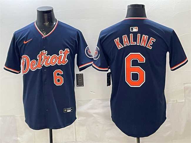 Mens Detroit Tigers #6 Al Kaline Navy 2026 Alternate Vapor Premier Limited Stitched Jersey