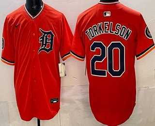 Mens Detroit Tigers #20 Spencer Torkelson Orange Limited Jersey