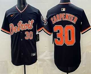 Mens Detroit Tigers #30 Kerry Carpenter Navy Limited Jersey