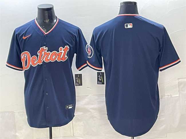 Mens Detroit Tigers Blank Navy 2026 Alternate Vapor Premier Limited Stitched Jersey