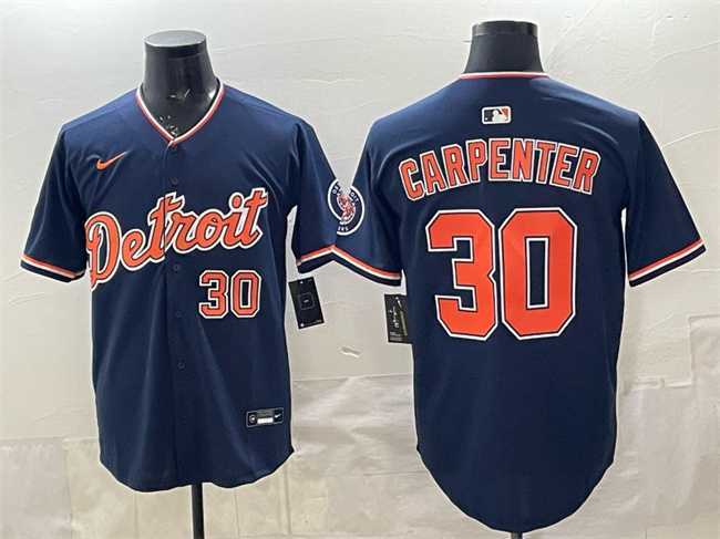 Mens Detroit Tigers #30 Kerry Carpenter Navy 2026 Alternate Vapor Premier Limited Stitched Jersey