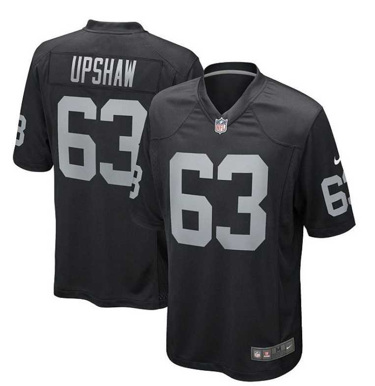 Men & Women & Youth Las Vegas Raiders #63 Gene Upshaw Black Vapor Untouchable Stitched Jersey