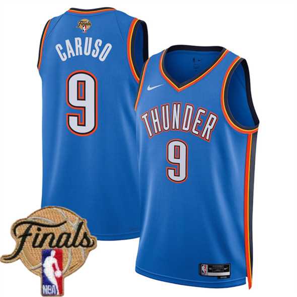 Mens Oklahoma City Thunder #9 Alex Caruso Blue 2025 Icon Edition Stitched Jersey Dzhi