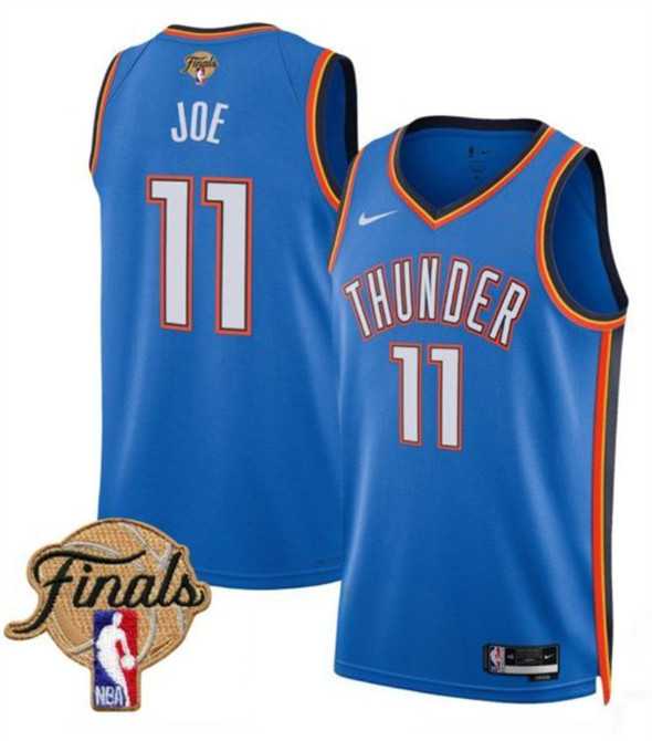 Mens Oklahoma City Thunder #11 Isaiah Joe Blue 2025 Icon Edition Stitched Jersey Dzhi