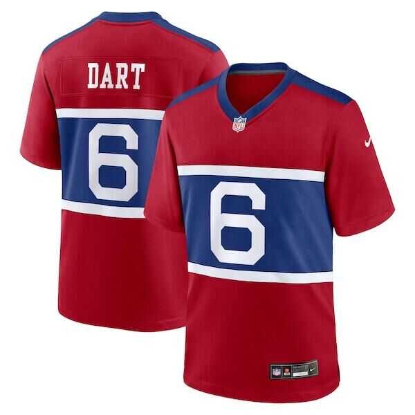 Men & Women & Youth New York Giants #6 Jaxson Dart Century Red Alternate Vapor Limited Stitched Jersey