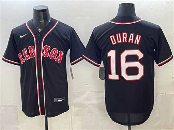 Mens Boston Red Sox #16 Jarren Duran 2026 Fashion Replica Black Out Stitched Jersey