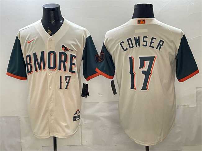 Mens Baltimore Orioles #17 Colton Cowser Natural 2026 City Connect Stadium Stitched Jersey->baltimore orioles->MLB Jersey