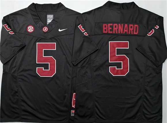 Mens Alabama Crimson Tide #5 Germie Bernard Black F.U.S.E Stitched Jersey