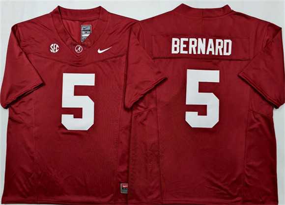Mens Alabama Crimson Tide #5 Germie Bernard Red F.U.S.E Stitched Jersey
