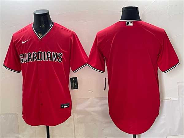 Mens Cleveland Guardians Blank Red Cool Base Stitched Jersey->cleveland guardians->MLB Jersey