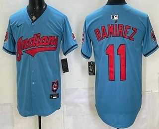 Mens Cleveland Guardians #11 Jose Ramirez Blue Limited Jersey->cleveland guardians->MLB Jersey