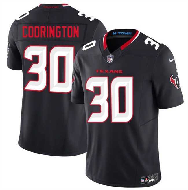 Mens Houston Texans #30 Brandon Codrington Navy 2026 F.U.S.E. Vapor Limited Stitched Jersey Dzhi