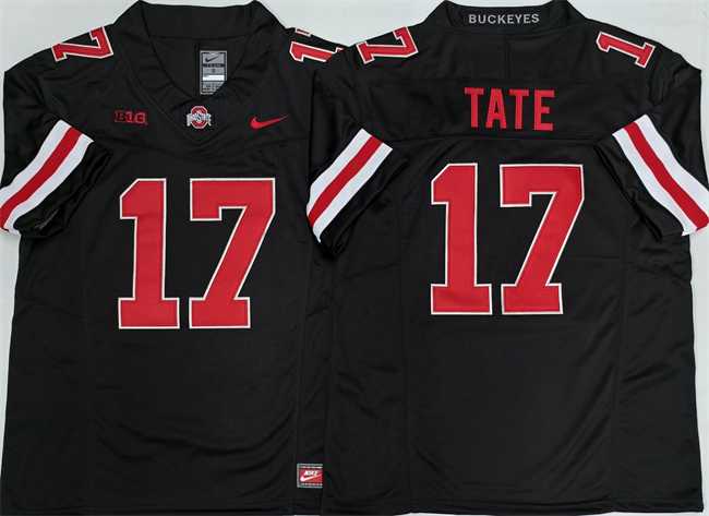 Mens Ohio State Buckeyes #17 Carnell Tate Black 2025 F.U.S.E. Limited Stitched Jersey