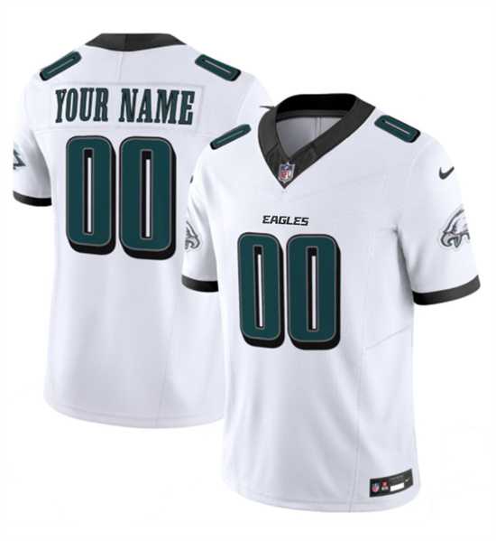 Mens Philadelphia Eagles Active Player Custom White 2024 New F.U.S.E. Vapor Untouchable Limited Football Stitched Jersey