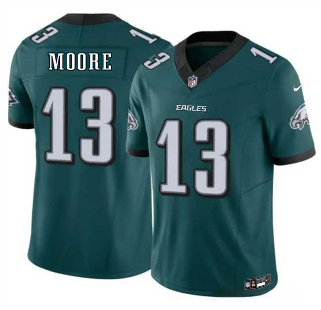 Mens Philadelphia Eagles #13 Elijah Moore Green 2026 F.U.S.E. Vapor Untouchable Limited Stitched Jersey Dzhi