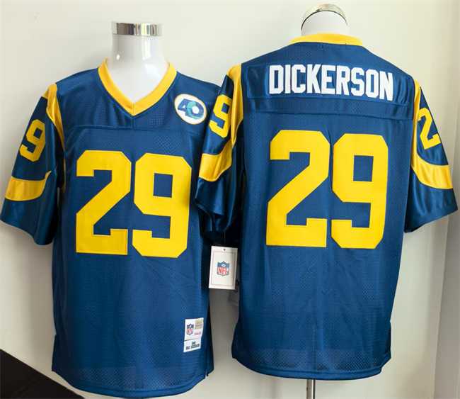 Mens Los Angeles Rams #29 Eric Dickerson Royal Throwback Football Stitched Jersey