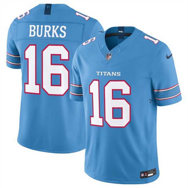 Mens Tennessee Titans #16 Treylon Burks Light Blue 2026 F.U.S.E. Vapor Limited Stitched Jersey Dzhi