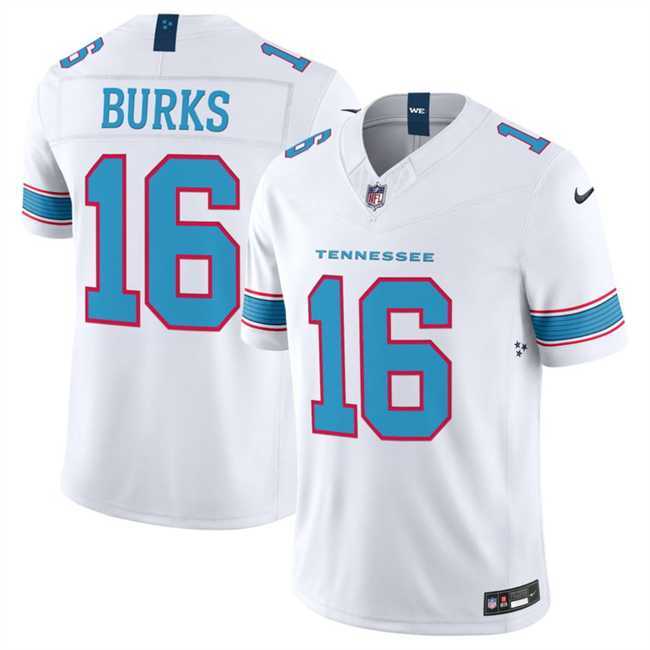 Mens Tennessee Titans #16 Treylon Burks White 2026 F.U.S.E. Vapor Limited Stitched Jersey Dzhi