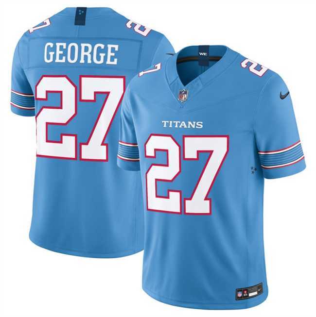 Mens Tennessee Titans #27 Eddie George Light Blue 2026 F.U.S.E. Vapor Limited Stitched Jersey Dzhi