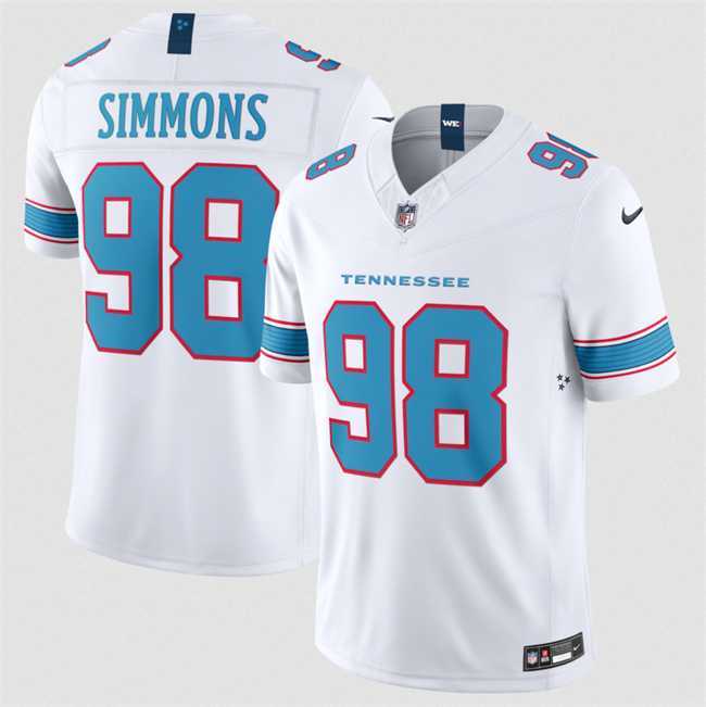 Mens Tennessee Titans #98 Cameron Ward White 2026 F.U.S.E. Vapor Limited Stitched Jersey Dzhi