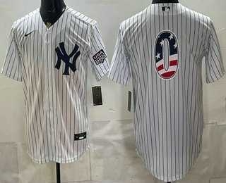 Mens New York Yankees #0 Marcus Stroman White 2026 USA 250 Fourth of July Home Stadium Stitched Jersey Dzhi