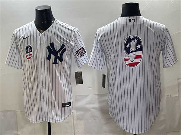 Mens New York Yankees #9 Roger Maris White 2026 USA 250 Fourth of July Home Stadium Stitched Baseball Jersey Dzhi