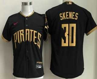 Youth Pittsburgh Pirates #30 Paul Skenes Black 2026 City Connect Stadium Jersey->mlb youth jerseys->MLB Jersey