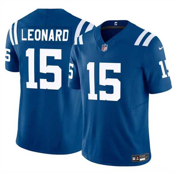 Men & Women & Youth Indianapolis Colts #15 Riley Leonard Blue 2025 F.U.S.E. Vapor Limited Stitched Jersey